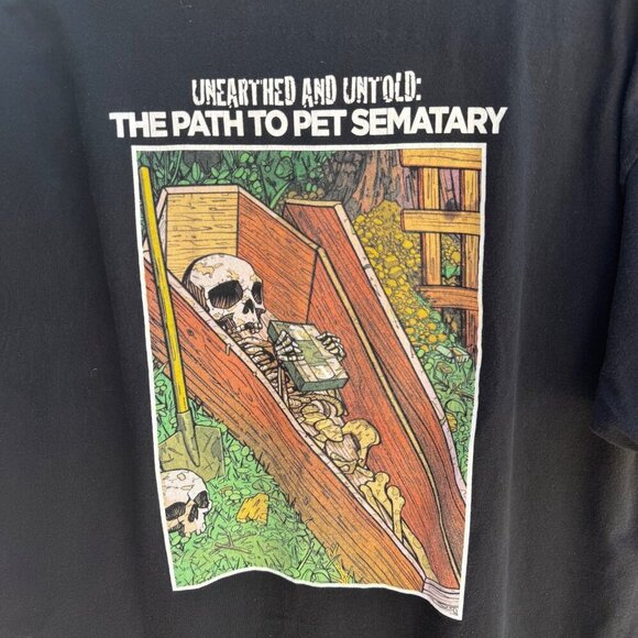 Terror Films Unearthed & Untold The Path To Pet Sematary Black Graphic Tee - Picture 5 of 6